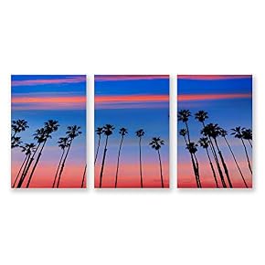 3 Panel The Palm Trees Pictures Home Wall...