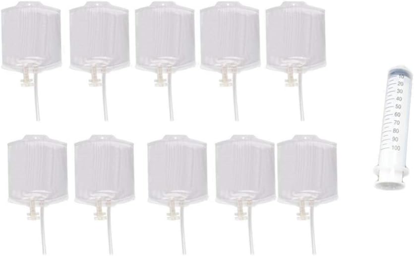 SUPVOX 10 Blood Bags with 2 Syringes Halloween Iv Bag Blood Bag With