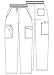 Adar Universal Natural-Rise Multipocket Cargo Tapered Leg Scrub Pants