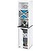 Best Choice Products Wooden Standing Storage Cabinet Tower for Toiletries, Linens, w/Faux-Slate Adjustable Shelves, White