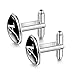 letters A cufflinks Glass Gem French Cuff Dress Cufflinks for Men
