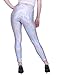 HDE Womens Shiny Leggings Metallic Clubwear Stretch Liquid Wet Look Skinny Pants (Holographic, Large)