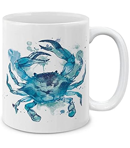 Kunlisa Tasse En Céramique Motif Hippocampe Aquarelle - 325 Ml - Pour Café, Lait, Thé, Hippocampe, Garçons, Hommes, étudiants, Enfants, Collègues
