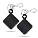[2 Pack] Fintie Silicone Case with Carabiner Keychain for Tile Pro (2020 & 2018), Anti-Scratch Lightweight Soft Protective Sleeve Skin Cover, Black