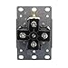 Leviton 279 50 Amp, 125/250 Volt, NEMA 14-50R, 3P, 4W, Flush Mounting Receptacle, Straight Blade, Industrial Grade, Grounding, Side Wired, Steel Strap, Black