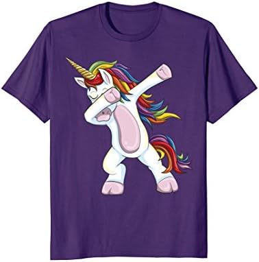 Mens Dabbing Unicorn Shirt - Funny Unicorn Dab Tshirt Gift XL Purple