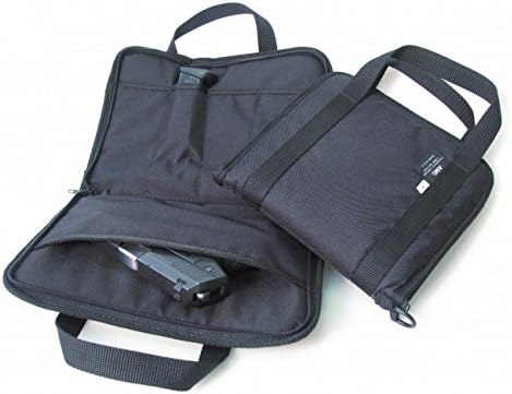 Shooting for Pistols Tactical Case by American Mountain Supply with Interior Pockets & External Expanding Pocket - Fits A Pistol and Accessories - Fits Up to 4-5” Barrels