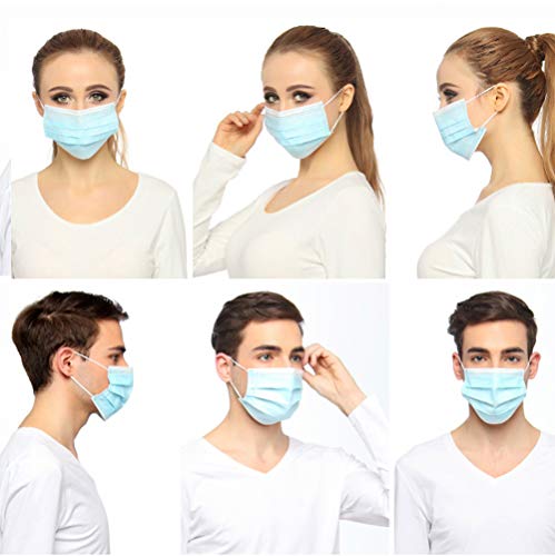 Filter Mask - 50 Count 3-Ply Disposable Face Mask FDA Approved Earloop Dust Mask for Doctor Cleaner (50PACK)