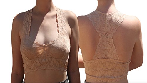 Blue 55 Women's Sexy Racerback Lace Bralette Crop Top