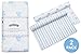 Diamond Baby Swaddle Blankets Organic Cotton, Diamonds and Stripes Design, 2-Pack