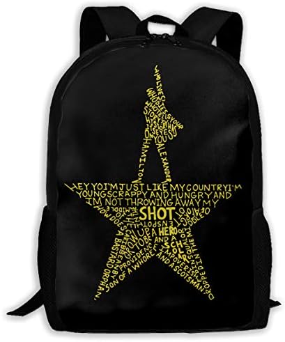 Kkf Adult Backpacks Girl's Shoulder Bag Bookbags School Season Hamilton The Musical Traveling Bags