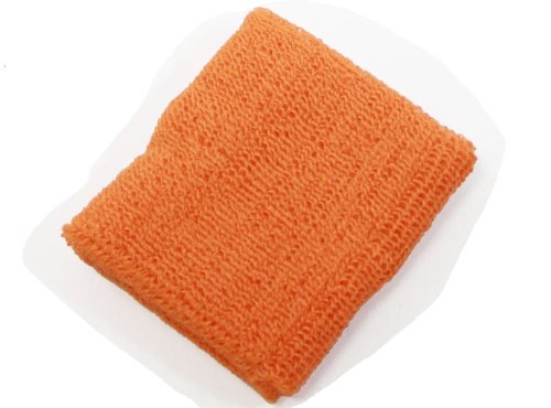 Amazon Co Jp リストバンド 無地 オレンジ 服 ファッション小物