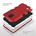 ULAK Note 4 Case, Galaxy Note 4 Case, Shock Resistance Anti Slip Note 4 Case Hybrid with Soft Flexible Inner Silicone Skin Protective Case for Samsung Galaxy Note 4(Red/Black)