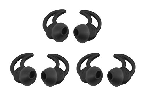 Zotech 3 Pair Double Flange Silicone Earbuds EarTips Eargel for Bose QC30 QuietControl 30 QC20 SIE2 IE3 Soundsport Wireless Earphones (Medium)
