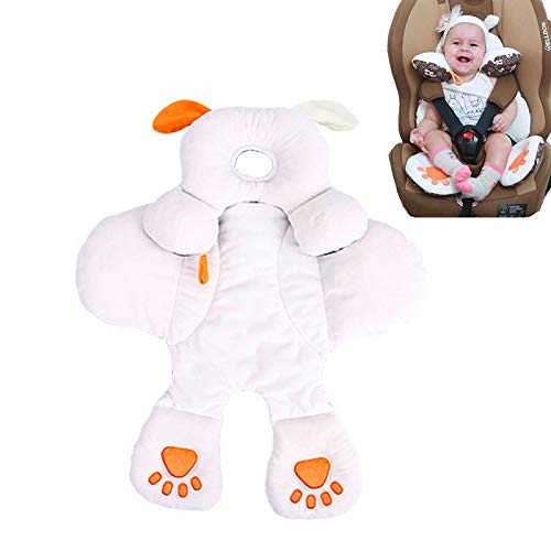 Eyand Baby Comfortable Stroller Cushion - Newborn Head Body Support for Car Seat, Pushchair Seat Liner Create Support for Tiny Baby in Car Seat, Pram, Pushchair,Baby Carrier(White)