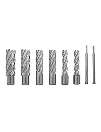 accusize   Set de hss Cutter anulares 2 "Profundidad de corte, 7 16"   1   1 16, "8 Pcs   set, # hcs2   0000