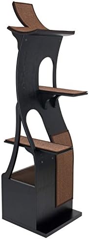 FrontPet Willow Cat Tree Tower Espresso / 20L x 20W x 69H / Cat Tower / Cat Scratching Tower / Cat Activity Tower / Modern Cat Tower / Modern Cat Tree / Unique Cat Furniture / Cat Furniture Modern