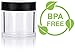 1 oz / 30 ml Clear Thick Wall Travel Refillable Jar (12 pack) Samples, Balms, Makeup and Cosmetics, Salves