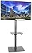 VIVO Black Steel and Glass Shelf TV Presentation Floor Stand for 13 to 55 inch LCD LED Plasma Flat Screen Stationary Mount (STAND-TV08)