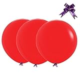 Skhls Giant Latex Balloons 36 inches Red, 3 Count