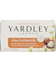 Yardley London Shea Buttermilk Sensitive Skin Naturally Moisturizing Bath Bar, 4.25 ounce