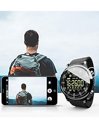 LOKMAT Reloj inteligente deportivo digital para mujer y hombre, resistente al agua, Bluetooth, reloj inteligente con calorías de caminar, cámara remota, recordatorio de llamadas SMS, para iOS y Android