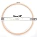Buytra 3 Pack 12 Inches Wood Embroidery Hoop, Circle Bamboo Cross Stitch Hoop Ring for Embroidery Beginner, Crafts Projects (3)