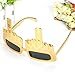 Fighting to Achieve Novelty Sunglasses Golden Creative Middle Finger Flip Off Hand Shape Finger Silly Funny Eyewear for Birthday Party Glam Accessories Eyeglasses for Photo Prop