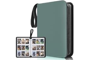 TUUZEL Baseball Card Holder 9 Pocket,Premium Zipper Trading Card Holder with Card Sleeves,Collectible Card Folder Fits 900 Cards and 50 Removable Trading Card Sleeves(Light green, 900Pockets)