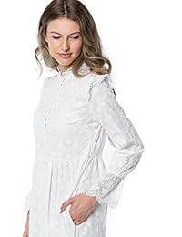 ModWhite Magnolia Vestido de templo blanco