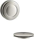 KOHLER K-T37396-BN PureFlo Cable Bath Drain Trim with Traditional Push Button Handle, Vibrant Brushed Nickel