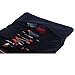 Hense Large Wrench Roll Up Tool Roll Pouch Bag Big Tote Carrier Organizer Easy Storage & Portable Best for Craftwork Handymen Repairmen HSZ-15-03, black