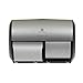 Compact 2-Roll Side-by-Side Coreless High-Capacity Toilet Paper Dispenser by GP PRO (Georgia-Pacific), Faux Stainless, 56796A, 10.120