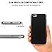 TENDLIN iPhone 6s Plus Case Leather Back Flexible TPU Silicone Hybrid Slim Case for iPhone 6 Plus and iPhone 6s Plus (Black)
