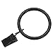 Z-Liant 24 Pack Curtain Rings with Clips :2-Inch Rings.Support Max. 66LB(30KG),Clips Hold Max. 11LB(5KG), Black Electroplate Surface and Premium Iron Metal Material