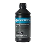 ANYCUBIC 3D Printer Resin, 405nm SLA UV-Curing Resin Featured with High Precision and Quick Curing & Excellent Fluidity for LCD 3D Printing, 1L/Skin