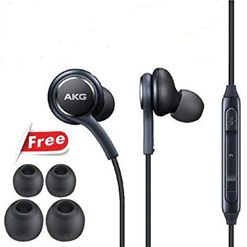 BQeT AKG 3.5mm Jack Earphones Super Bass AKG Hands-Free with Fabric Cable Compatible for All Samsung Mobile’s & Other An