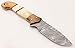 W Trading Custom hand made damascus steel blade gorgeous hunting knife with leather pouch. (2711)
