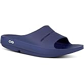 OOFOS OOahh Recovery Slide - Women’s and Men’s (Dark Blue, US Footwear Size System, Adult, Women, Numeric, Medium, 8)