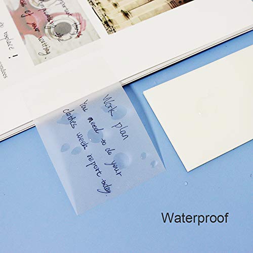 Multibey Transparent Sticky Notes Pad, 3x3" Waterproof Self-Adhesive Memo Papers Scratchpad Message Reminder, 10 Packs 500 Sheets (3 x 3 Inches)