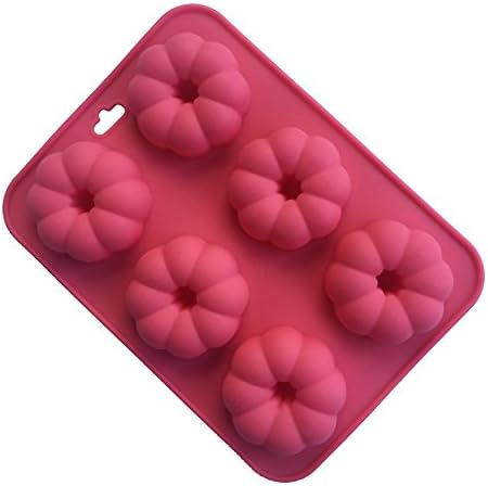 1 Pcs 6 Holes Flowers Pumpkin Flower Donuts Food Grade Silicone Cake Mold