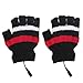 Livoty USB Heating Winter Gloves Women Hand Warm Gloves Heated Fingerless Warmer Mitten (Black)