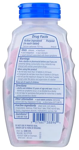 TUMS EXTRA STRENGTH 750, BERRIES, 96 TABLETS