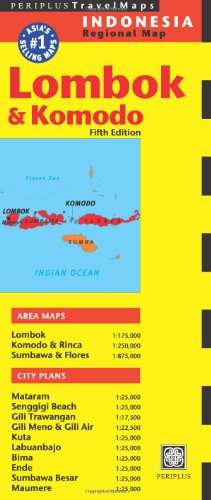 Lombok & Komodo Travel Map Fifth Edition (Periplus Travel Maps)
