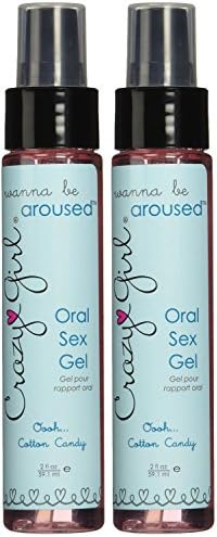 Crazy Girl Wanna Be Aroused Oral Sex Gel, 2 fl.oz, Oooh Cotton Candy 2 Pack