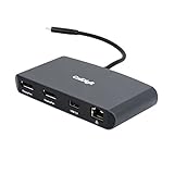 CalDigit Thunderbolt 3 Mini Dock - Portable, Bus Powered, Non Charging, 40Gbs, Dual 4K Display Adapter, USB 3.0/2.0 and Gigabit Ethernet LAN for Thunderbolt 3 Mac and PC (Dual DisplayPort 1.2, Black)