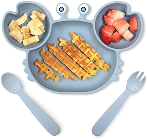 ROCCED Suction Plates for Baby, Silicone Plates with Suction for