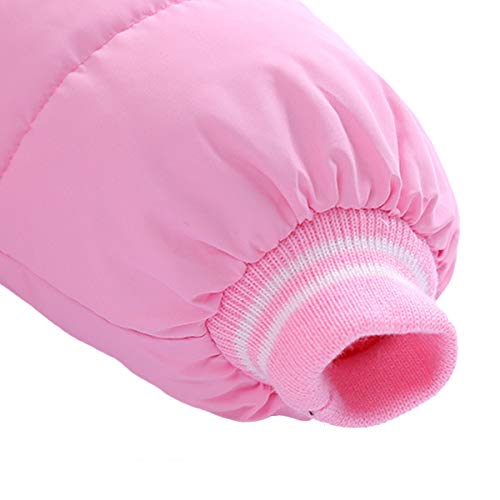 famuka Baby Boys and Girls Snowsuit Toddler Bear One-Piece Outerwear Coat (Pink, 18-24 Months)
