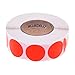 BCP 1 inch Round Labels/Dot Stickers-1000pcs Labels per Roll (Red Color)