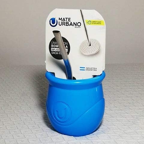 Mate Urbano Gourd Stainless Steel Bombilla Straw Filter with Smart Yerba Remover TURQUESA